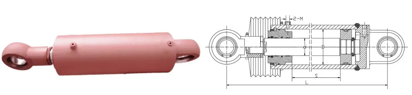 Sanitation Machinery Reverse Thrust Hydraulic Cylinder